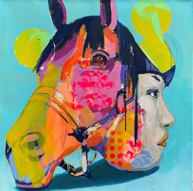 Marc Taschowsky, Fragment, 2024, Öl auf Leinwand, 110 x 110 cm