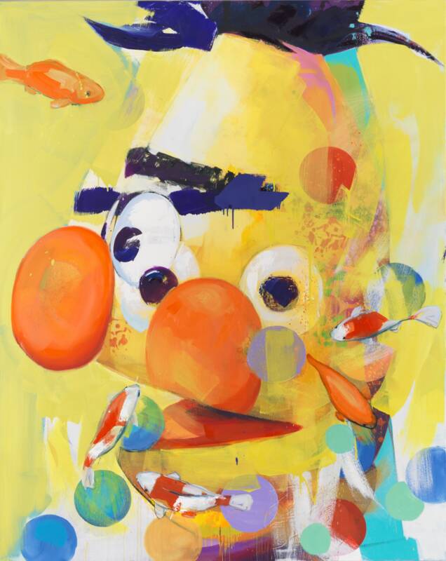 Marc Taschowsky, Bert, 2022, Öl auf Leinwand, 200 x 160 cm