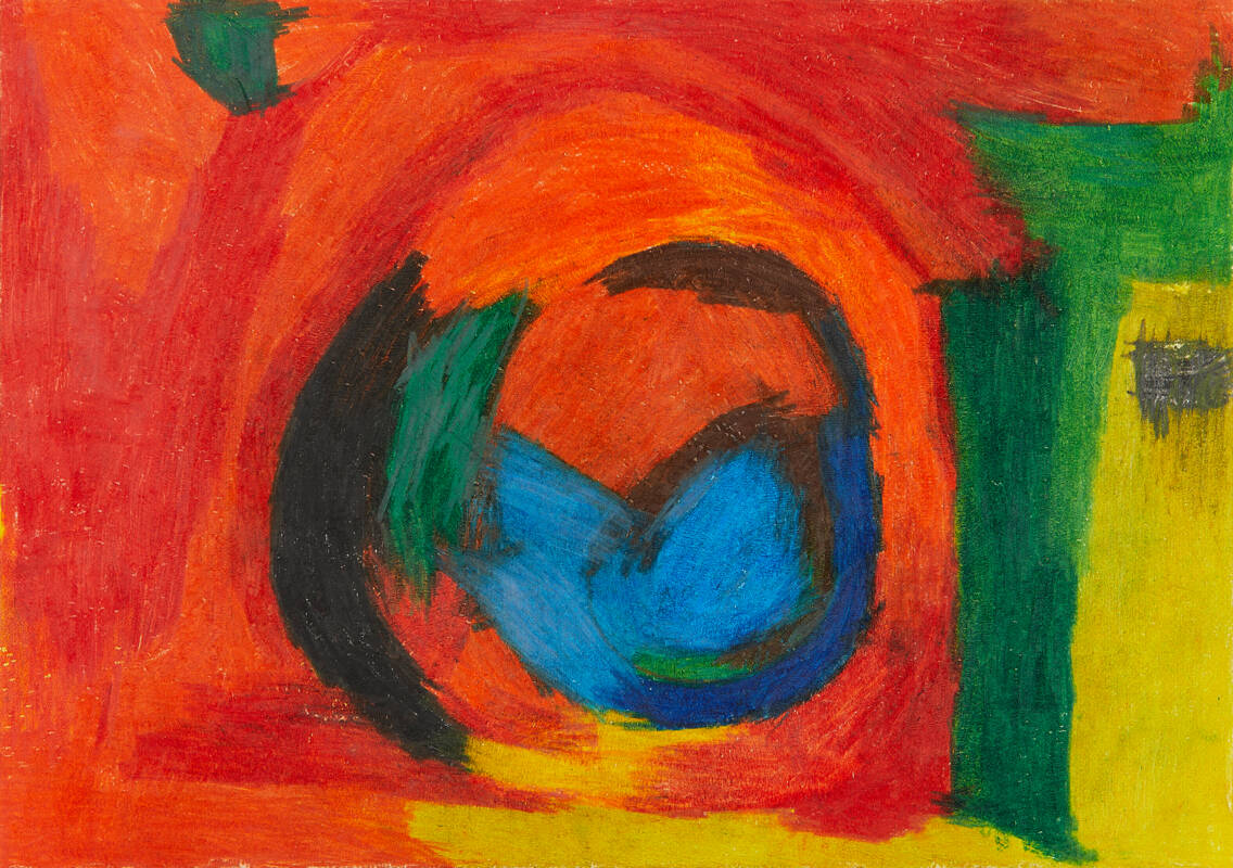 Eva Hendlmeier, ohne Titel, 2024, Bleistift, Buntstifte auf Papier, 30,5 x 43cm